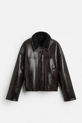 DOUBLE-FACED LEATHER EFFECT JACKET