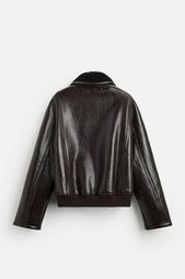 DOUBLE-FACED LEATHER EFFECT JACKET