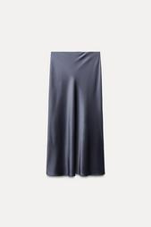 SATIN MIDI SKIRT