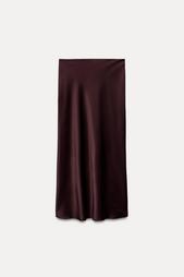 SATIN MIDI SKIRT