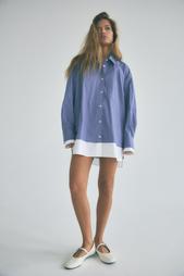 OVERSIZED POPLIN SHIRT WITH DOUBLE CUFFS