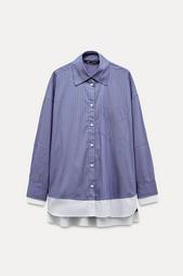 OVERSIZED POPLIN SHIRT WITH DOUBLE CUFFS