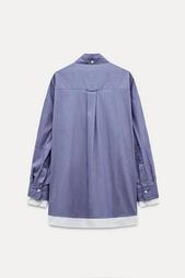 OVERSIZED POPLIN SHIRT WITH DOUBLE CUFFS