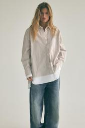 OVERSIZED POPLIN SHIRT WITH DOUBLE CUFFS