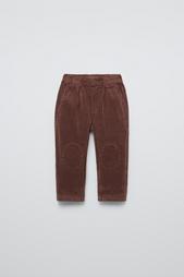 CORDUROY BAGGY TROUSERS WITH KNEE PATCHES