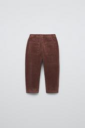 CORDUROY BAGGY TROUSERS WITH KNEE PATCHES