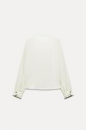 BLOUSE WITH PLEATED RUFFLES