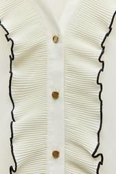 BLOUSE WITH PLEATED RUFFLES