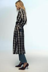 CHECKED MIDI SHIRT DRESS