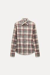 ZW COLLECTION CHECK SHIRT WITH SHOULDER PADS