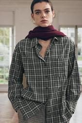 ZW COLLECTION CHECK OVERSIZE SHIRT