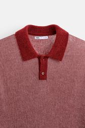 CONTRAST KNIT POLO SHIRT