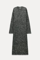 KNIT DRESS WITH ROLLED TRIMS