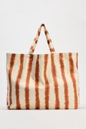 STRIPED MAXI TOTE BAG